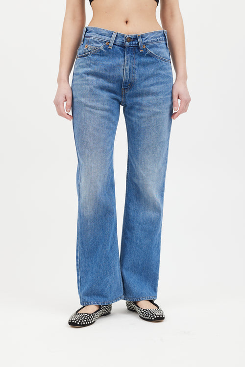 Valentino X Levi's Medium Wash Straight Leg Jeans