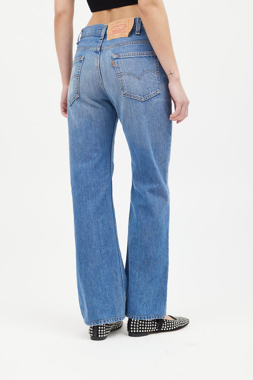 Valentino X Levi's Medium Wash Straight Leg Jeans