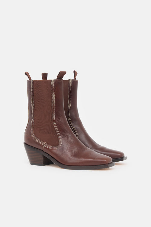 Loeffler Randall Leather Nat Chelsea Boot