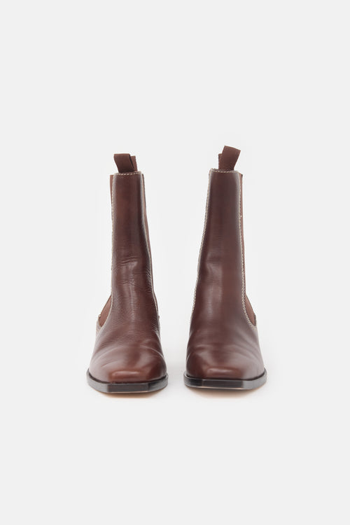 Loeffler Randall Leather Nat Chelsea Boot