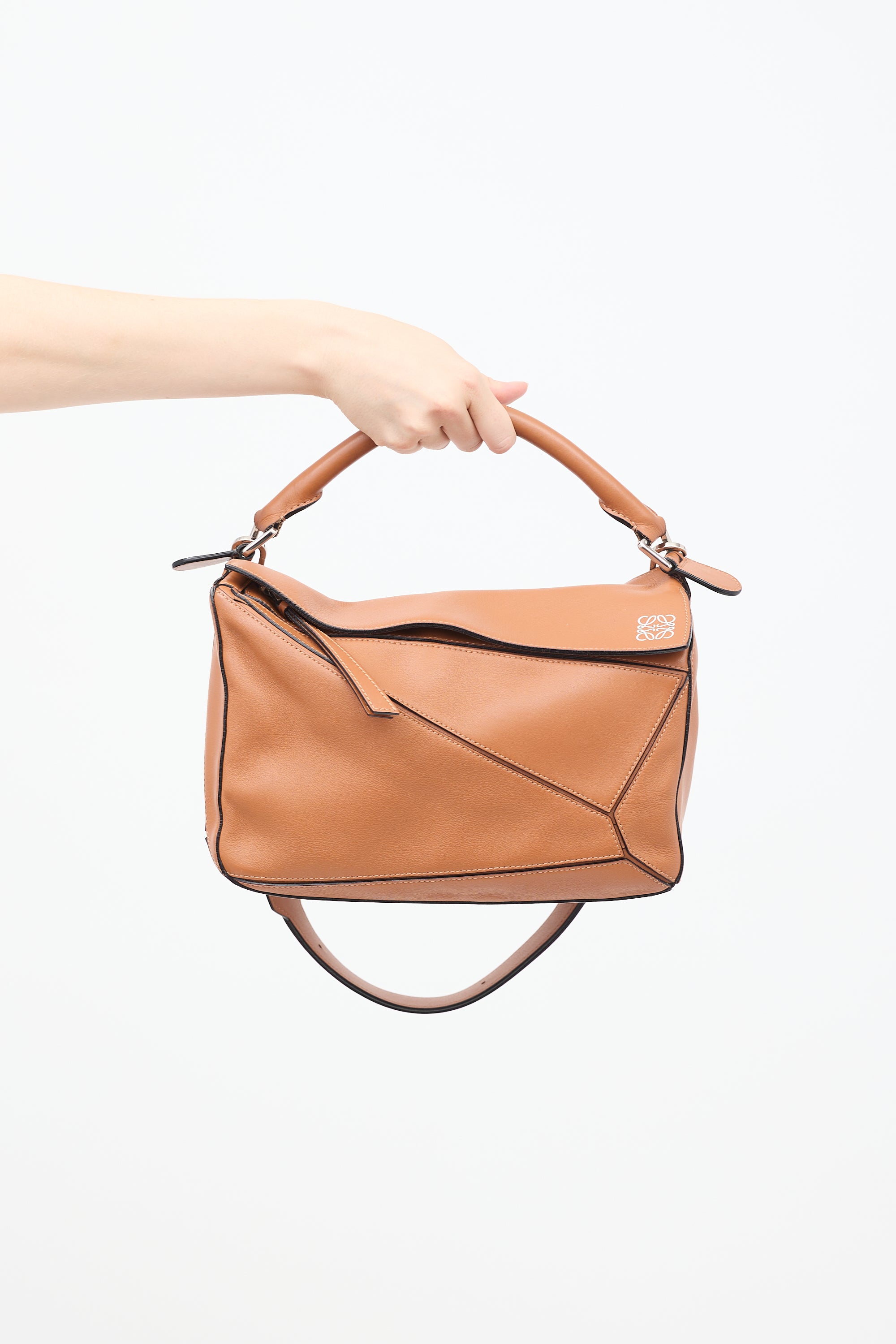 Loewe 2016 Brown Leather Medium Puzzle Bag