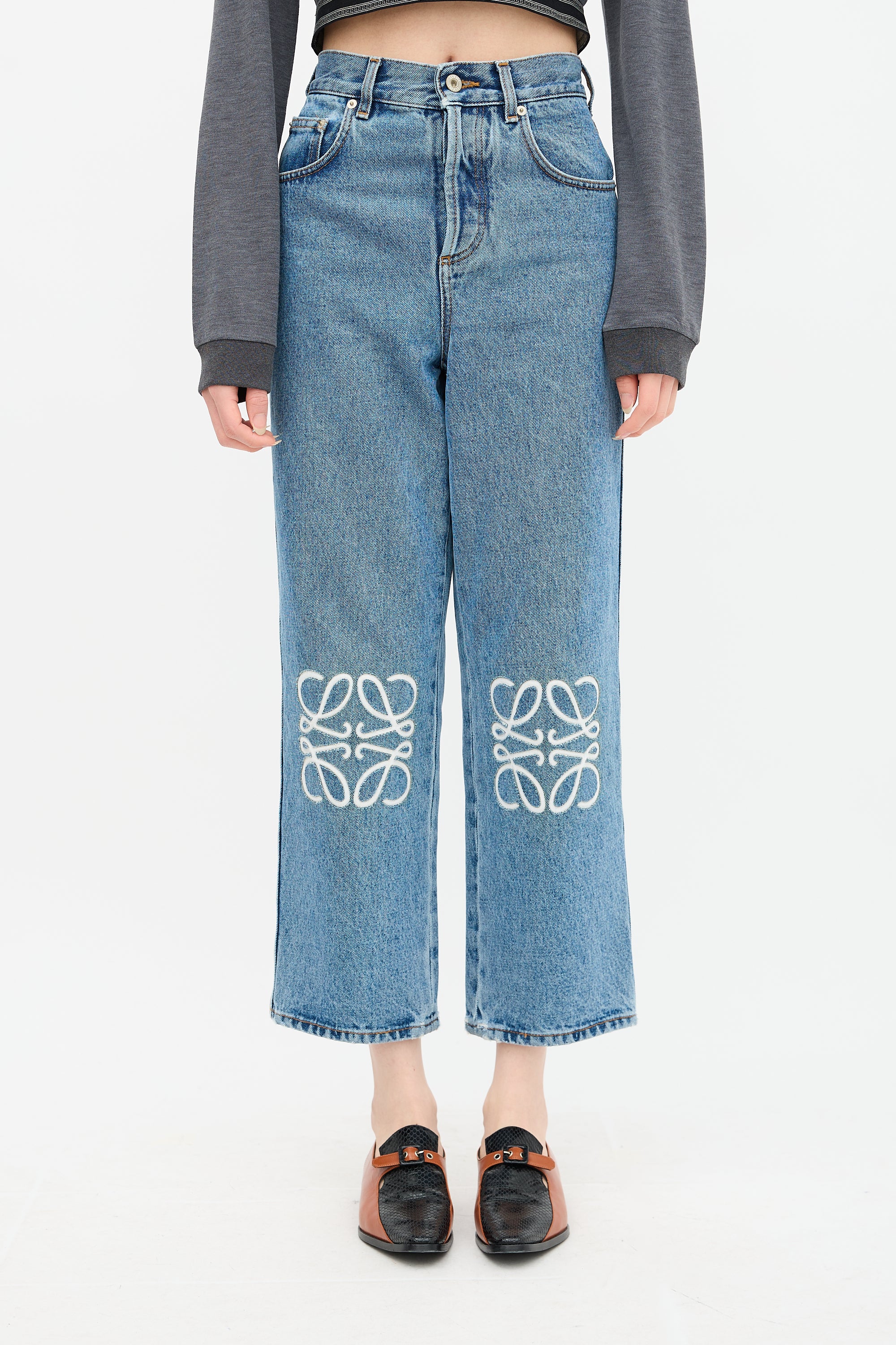 Loewe Anagram Cropped Jeans