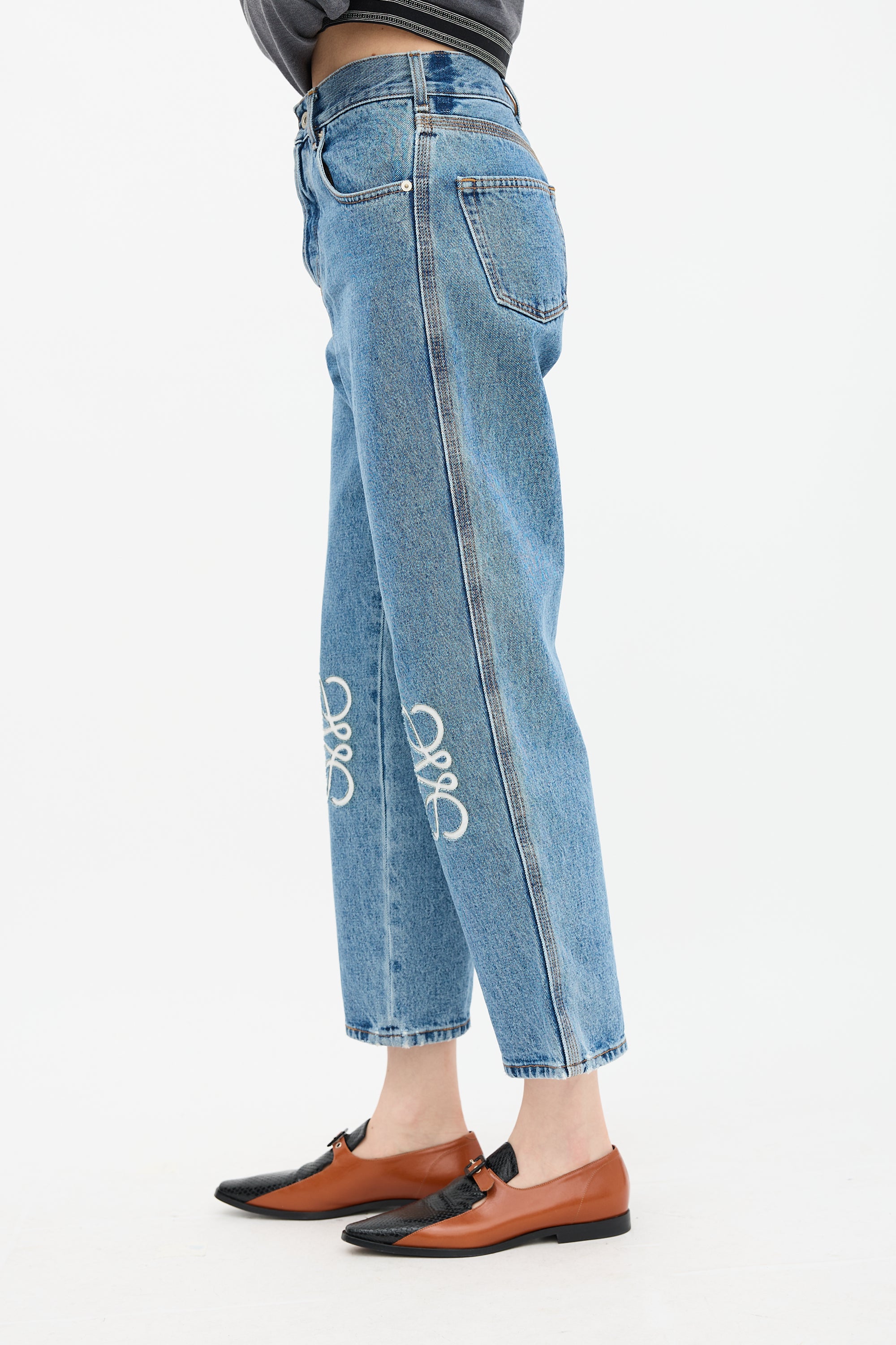 Loewe Anagram Cropped Jeans