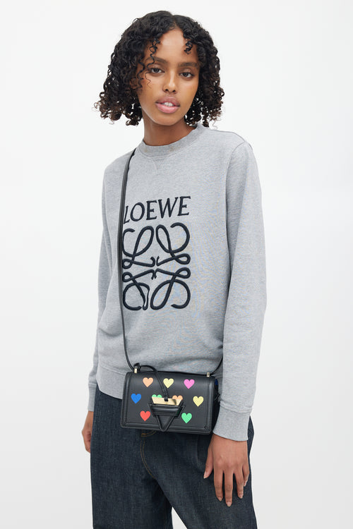 Loewe Black & Multi Small Barcelona Heart Crossbody Bag