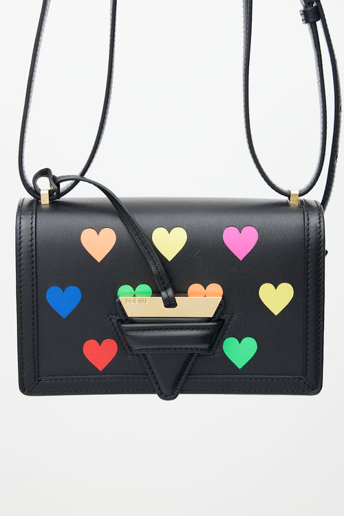 Loewe Black & Multi Small Barcelona Heart Crossbody Bag