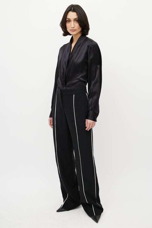 Loewe Black & White Piping Trouser