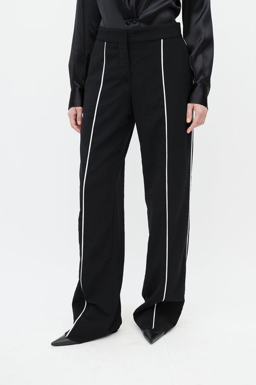 Loewe Black & White Piping Trouser