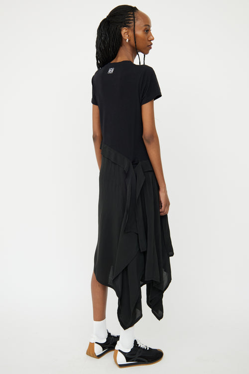 Loewe Black Silk Blend Asymmetric Dress