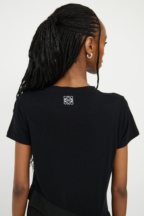 Loewe Black Silk Blend Asymmetric Dress