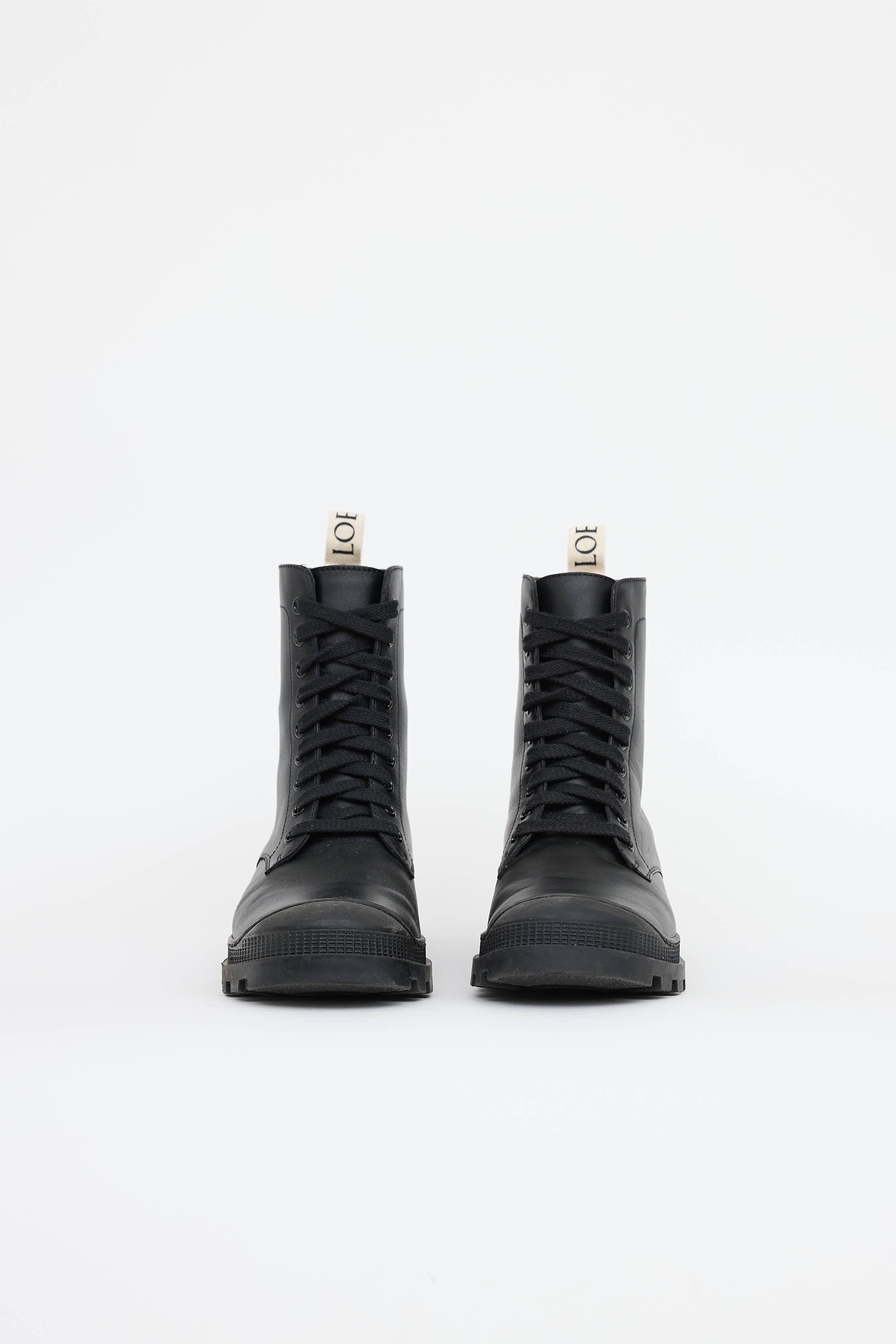 Loewe Leather Combat Boot