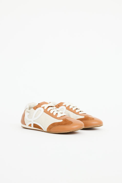 Leather Panelled Ballet Sneaker