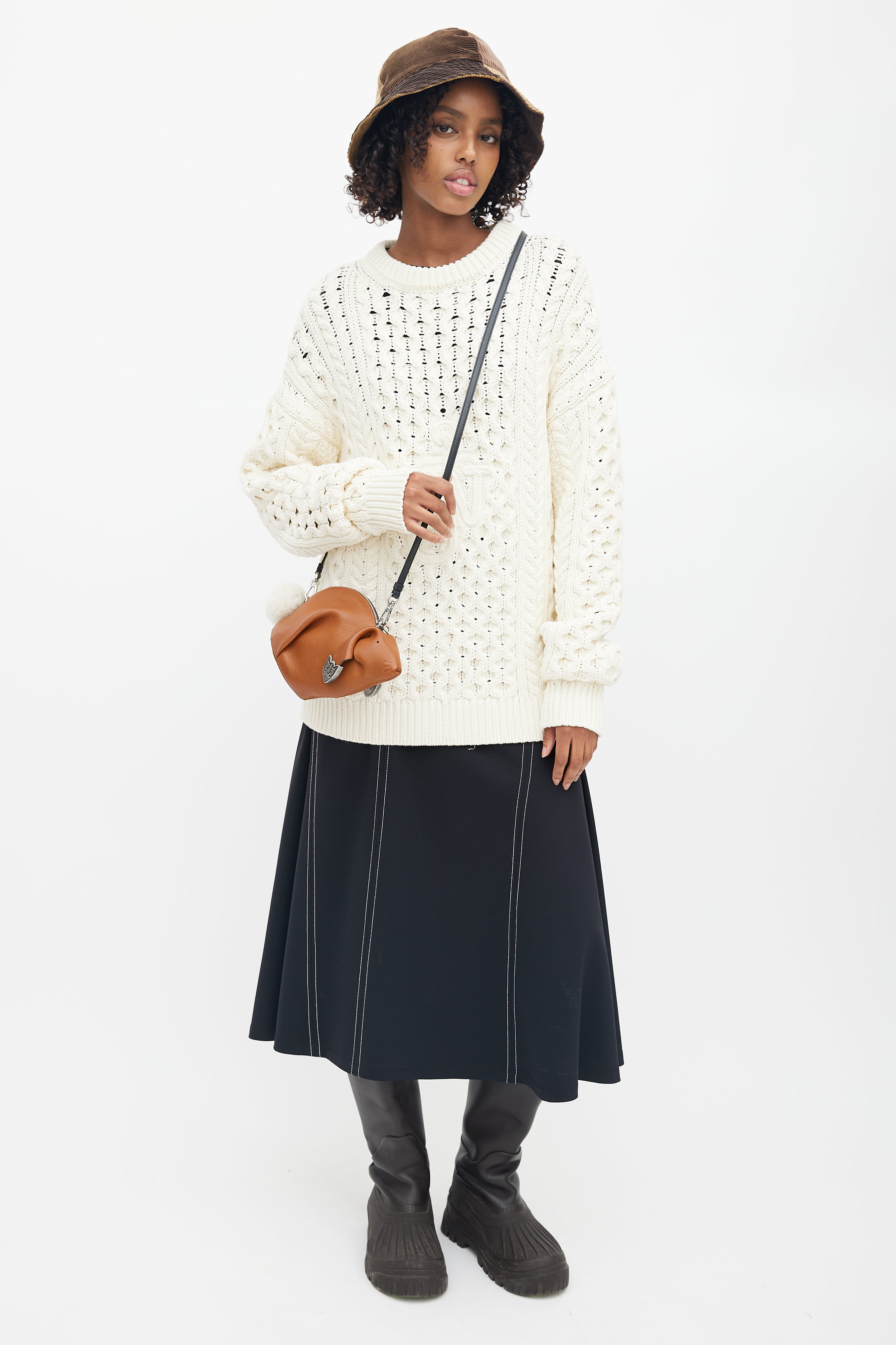 Loewe Brown Mini Bolso Structured Crossbody Bag