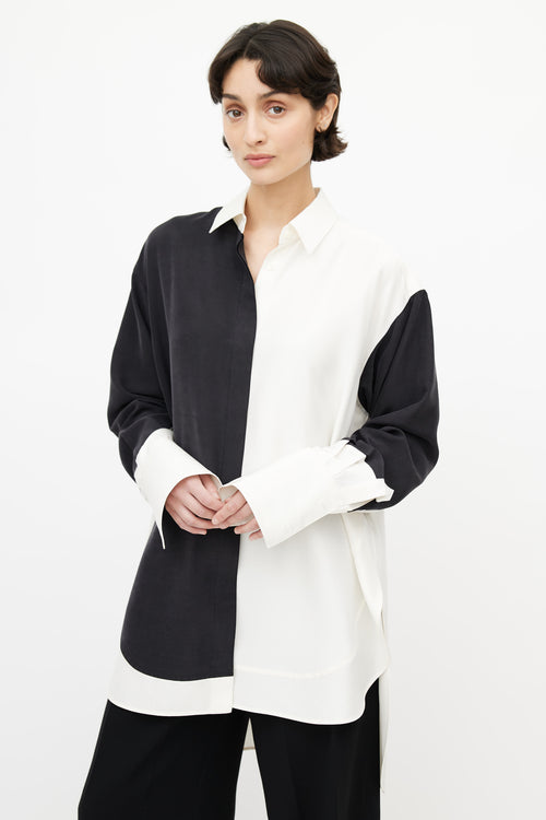 Loewe Cream & Black Colourblock Oversized Shirt