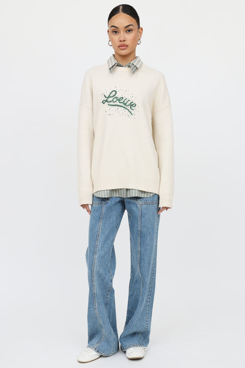 Loewe Wool Beaded Logo Sweater