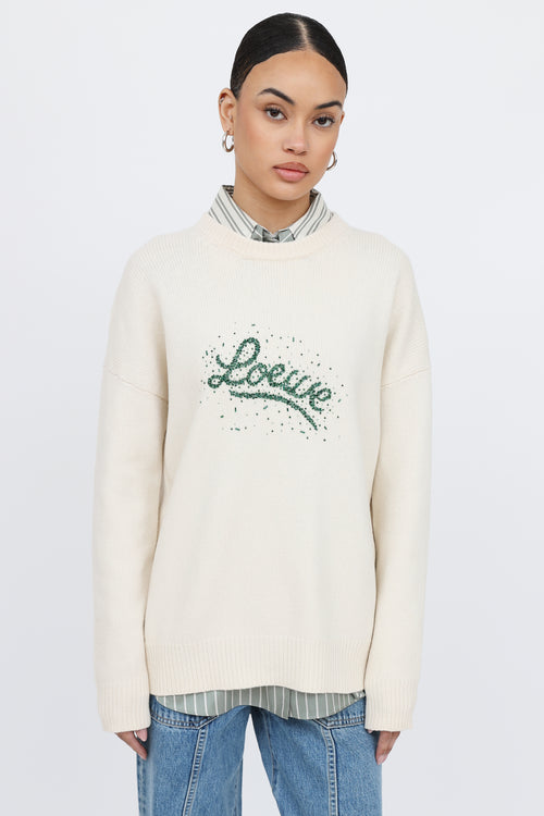 Loewe Wool Beaded Logo Sweater