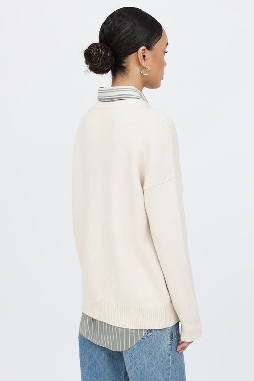 Loewe Wool Beaded Logo Sweater
