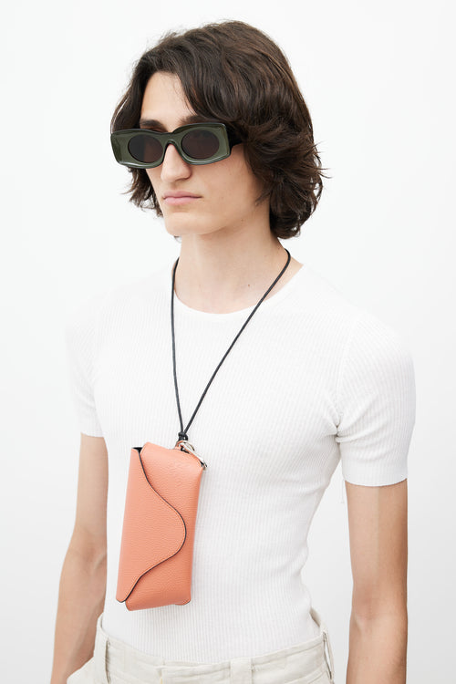 Loewe Green & Black LW40033l Rectangle Sunglasses