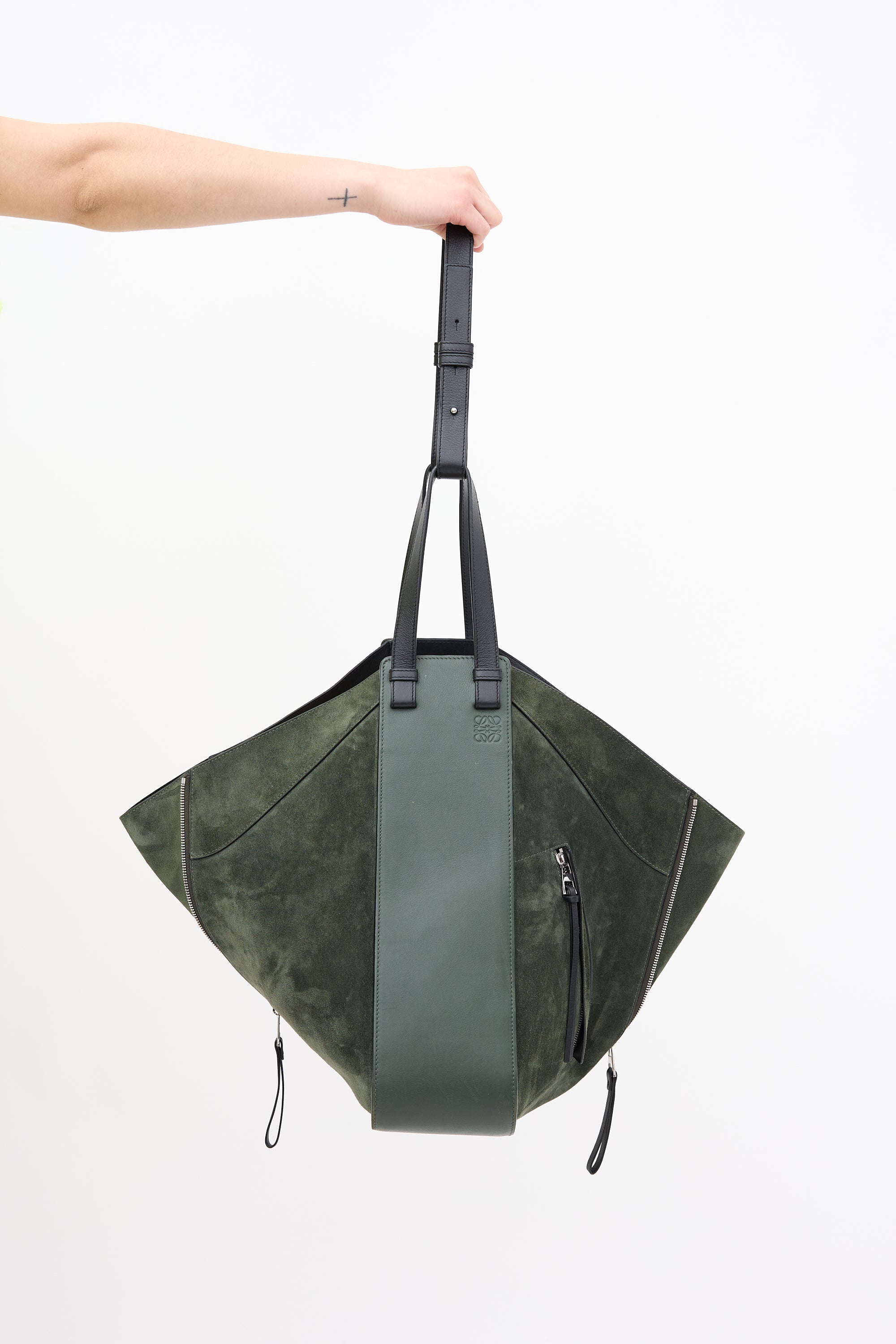 Loewe Suede & Leather Hammock Tote Bag