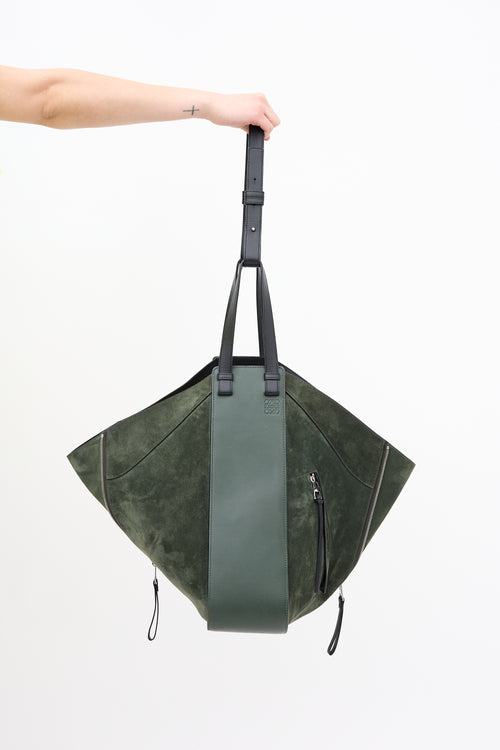 Loewe Suede & Leather Hammock Tote Bag