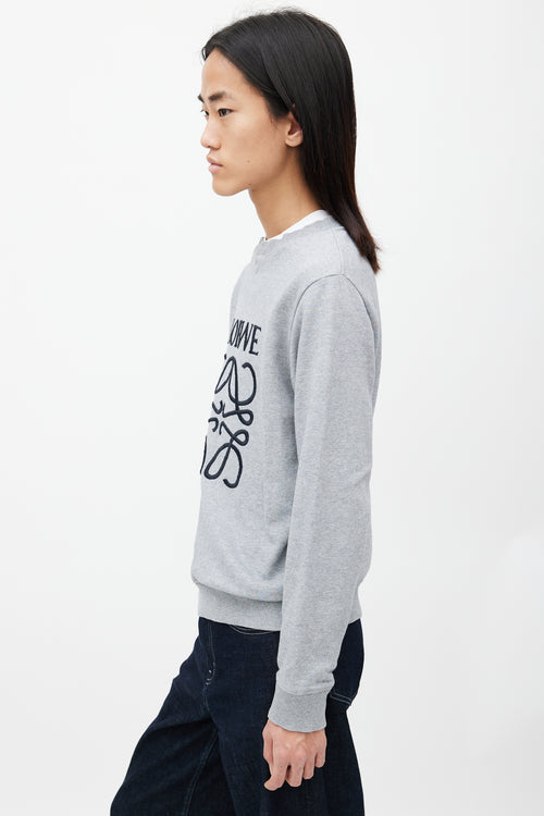 Loewe Grey & Black Logo Sweatshirt