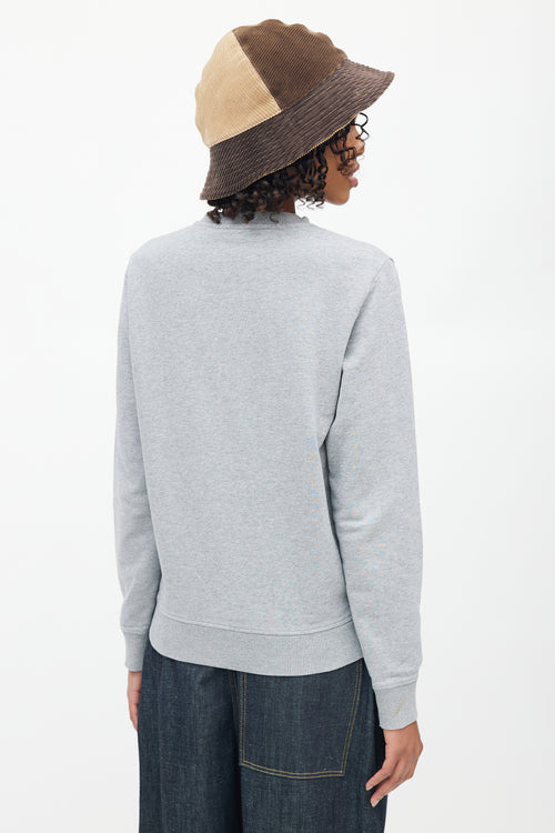 Loewe Grey & Black Embroidered Logo Sweater