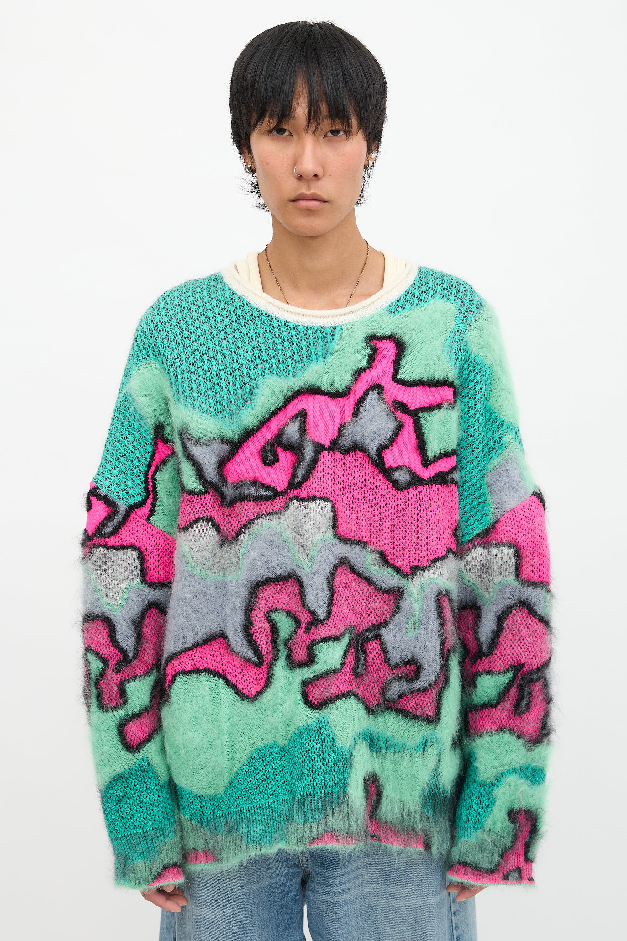 Loewe Mohair Camo Sweater