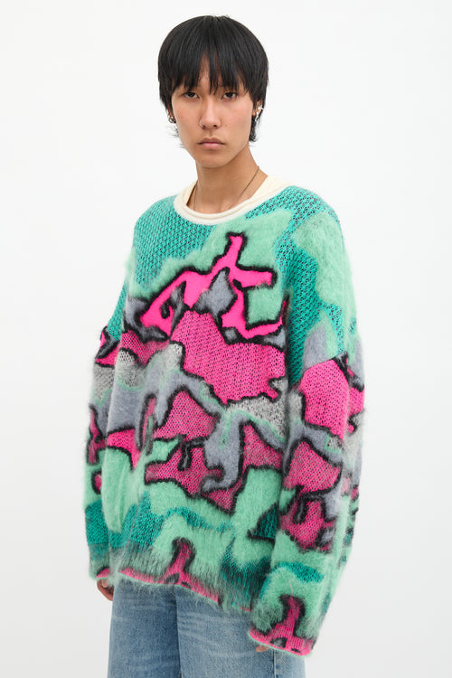 Loewe Mohair Camo Sweater