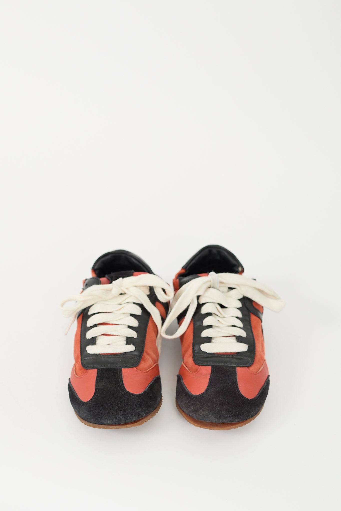 Loewe Orange & Black Suede Ballet Sneaker