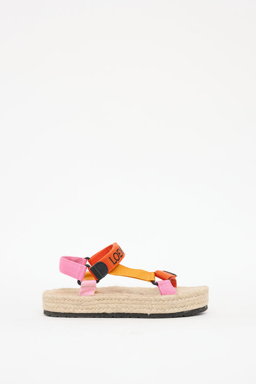 Loewe Beige & Multicolour Espadrille Sandal