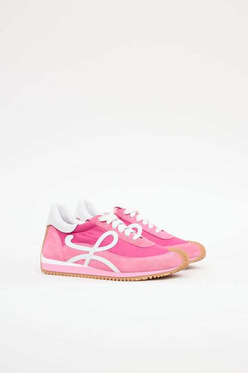 Loewe Nylon & Suede Flow Sneaker