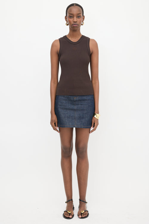 Loewe Rib Knit Anagram Tank Top