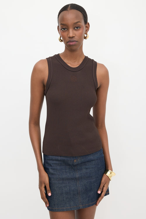 Loewe Rib Knit Anagram Tank Top