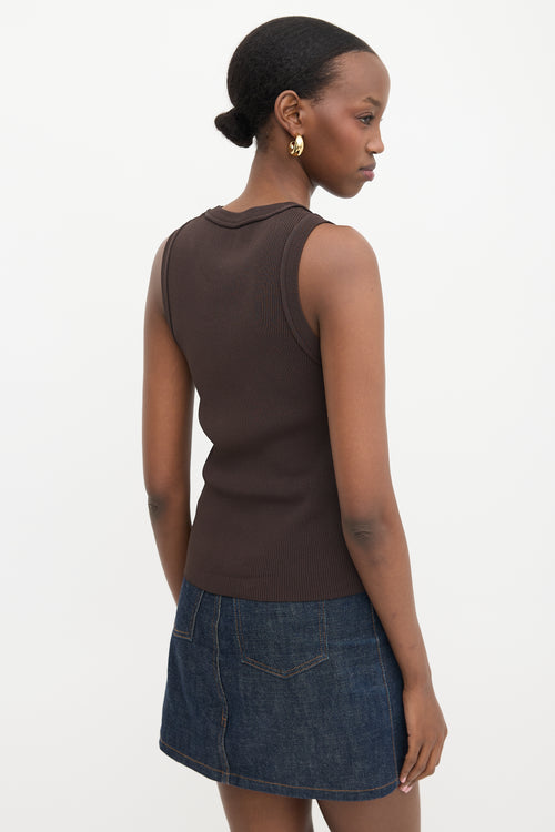 Loewe Rib Knit Anagram Tank Top