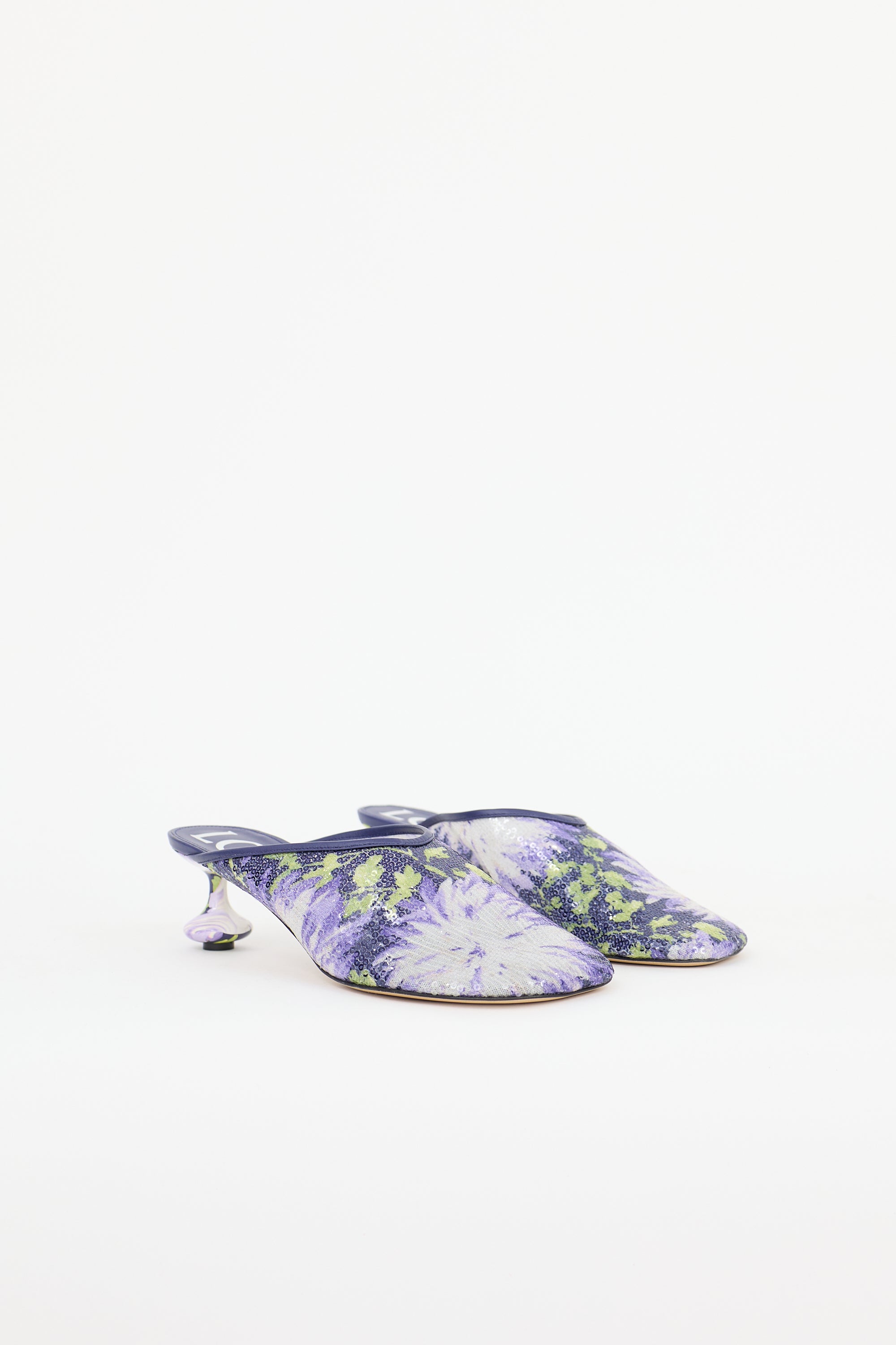 Loewe Sequin Floral Toy Mule