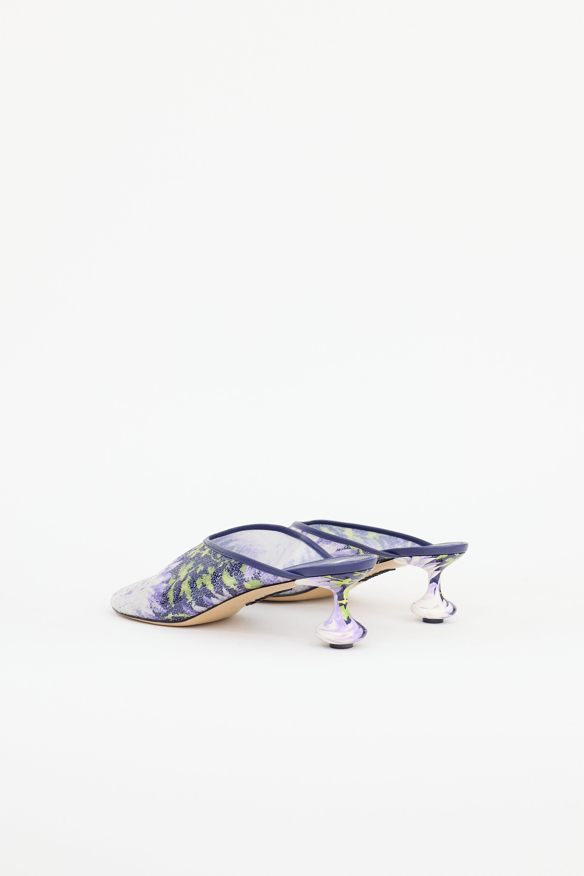 Loewe Sequin Floral Toy Mule