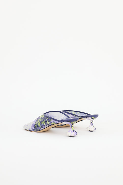 Loewe Sequin Floral Toy Mule