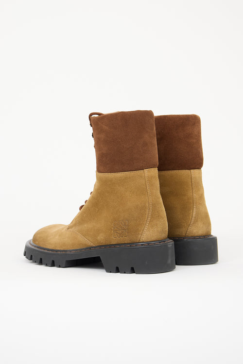 Loewe Suede Sierra Combat Boot