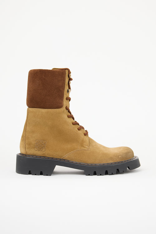 Loewe Suede Sierra Combat Boot