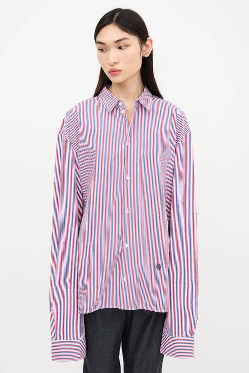 Loewe Turn Up Cuff Stripe Shirt