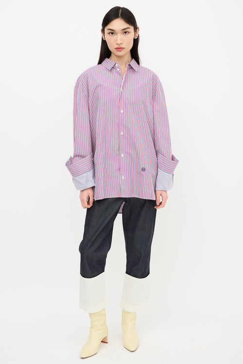 Loewe Turn Up Cuff Stripe Shirt