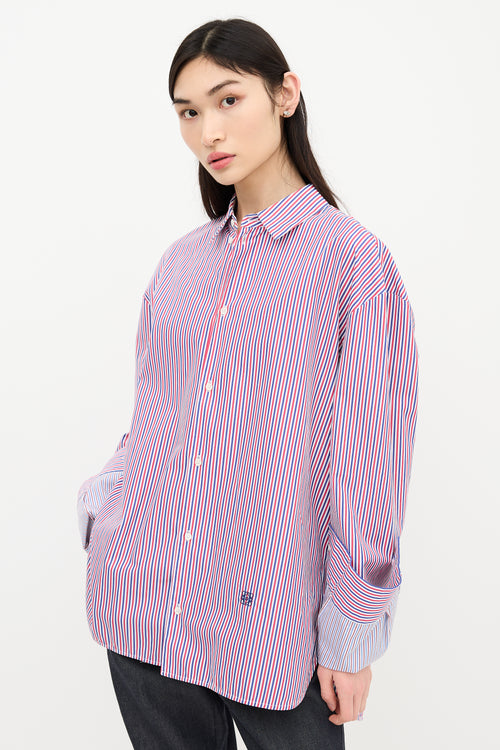 Loewe Turn Up Cuff Stripe Shirt