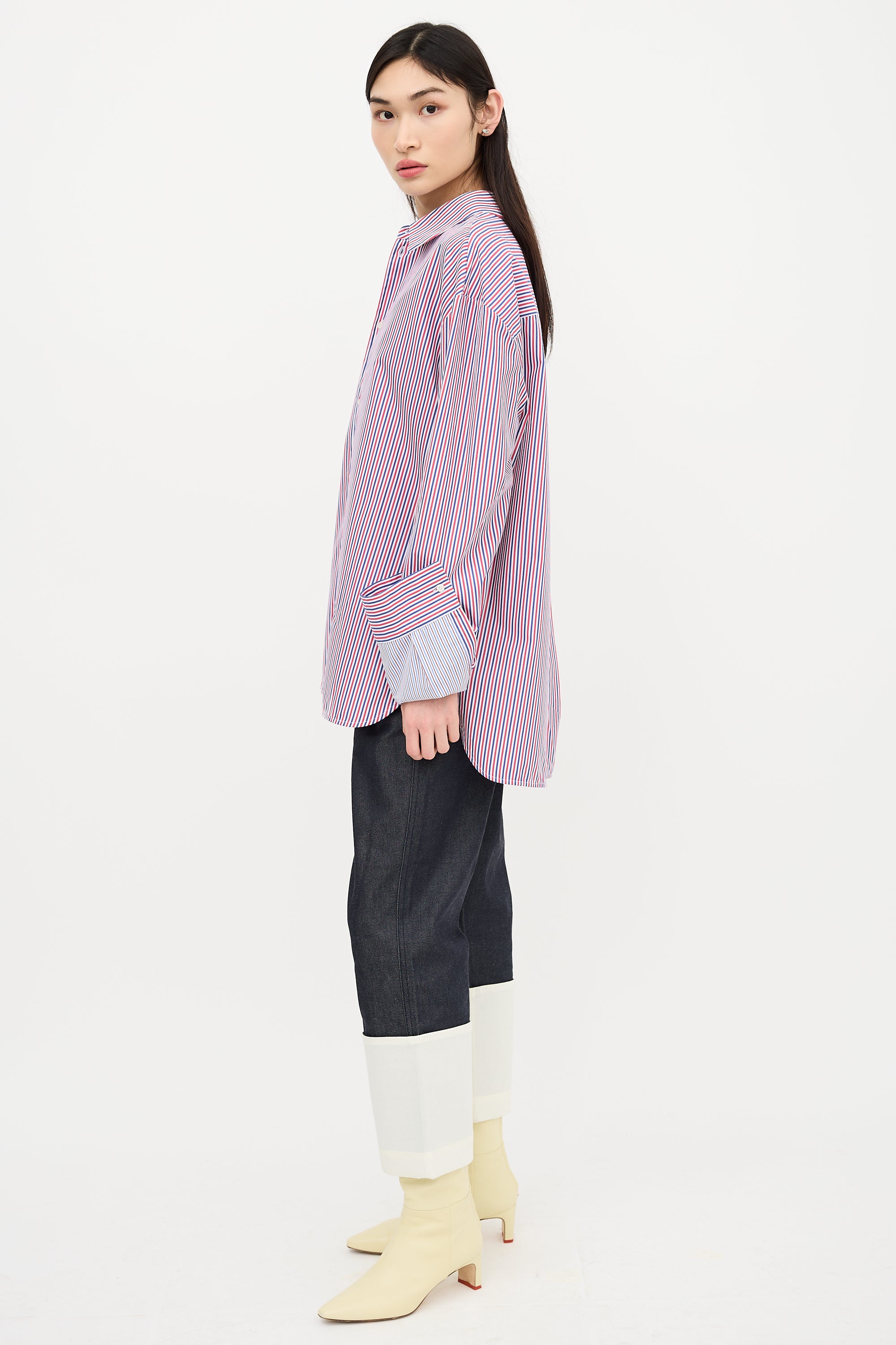 Loewe Turn Up Cuff Stripe Shirt