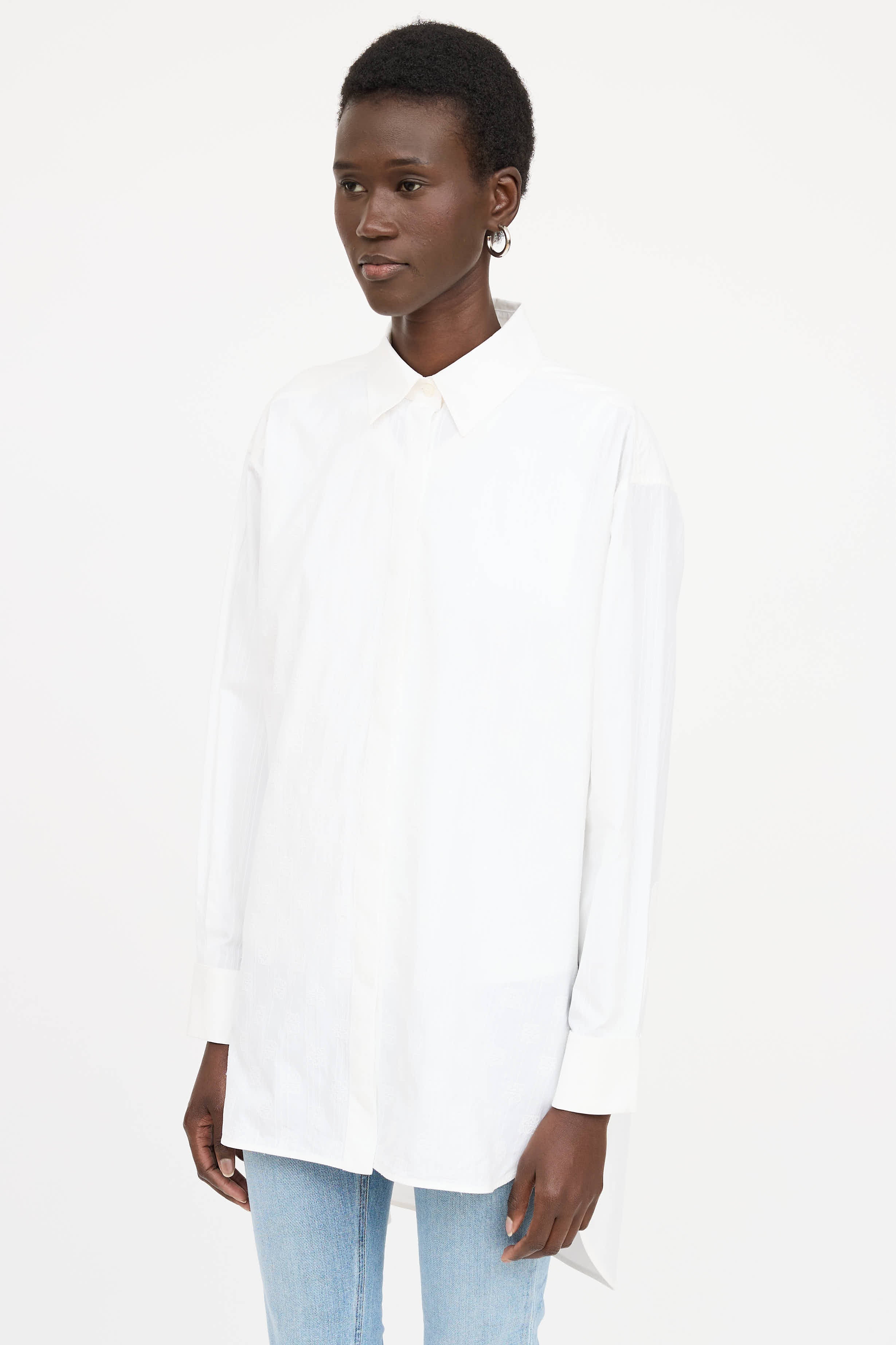 LoeweEmbroidered Logo Button Up Shirt