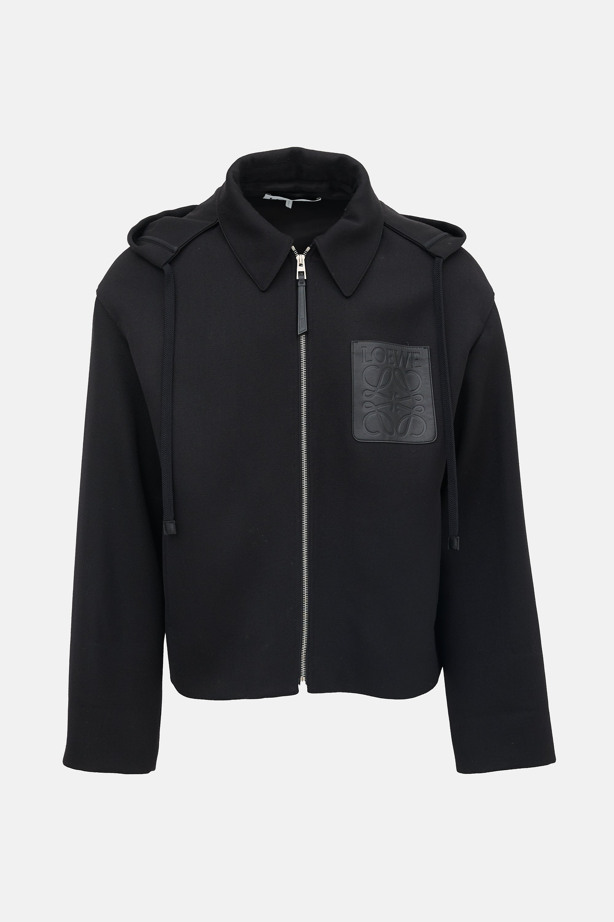 Loewe Wool Anagram Hooded Jacket