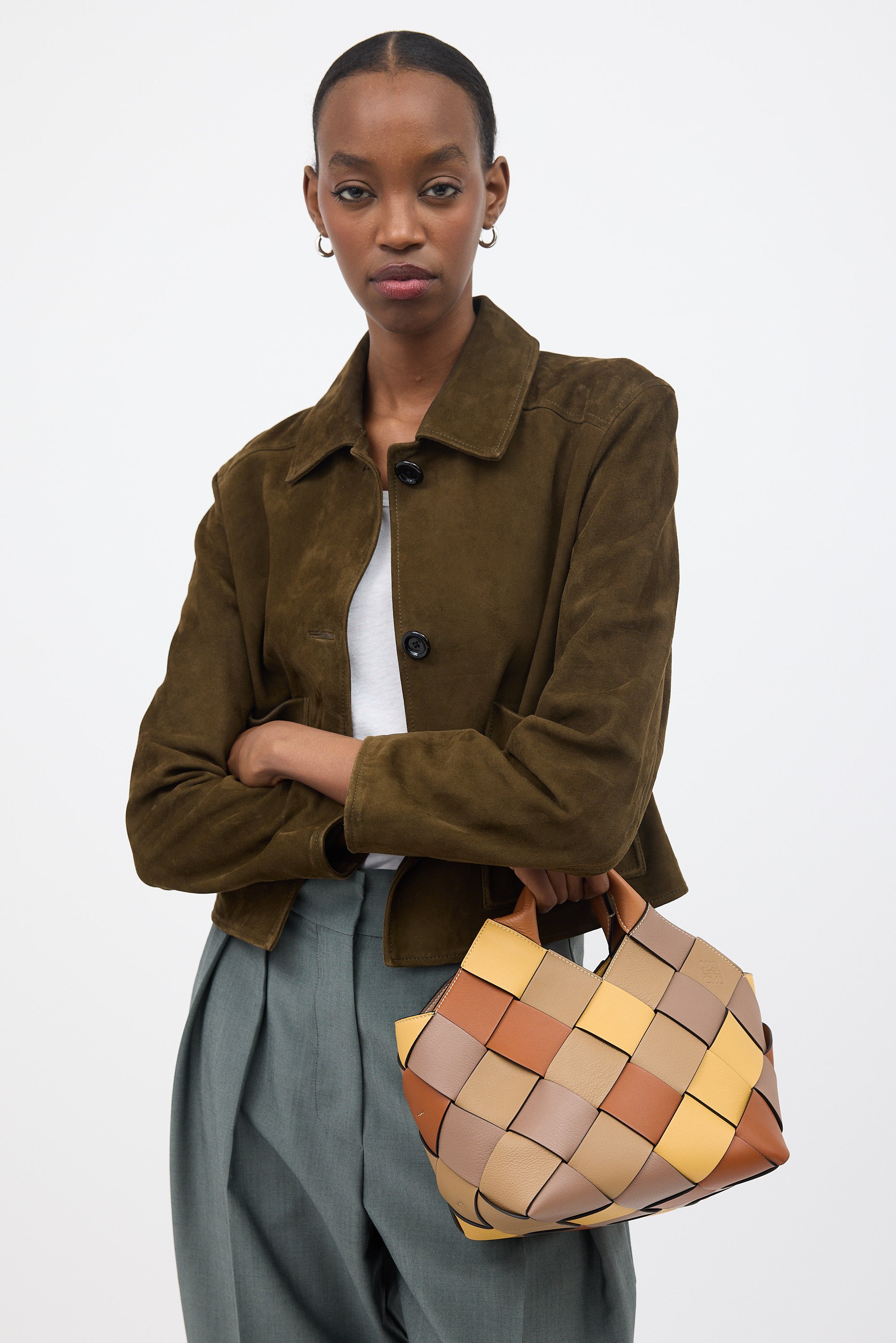 Loewe Woven Leather Surplus Basket Bag