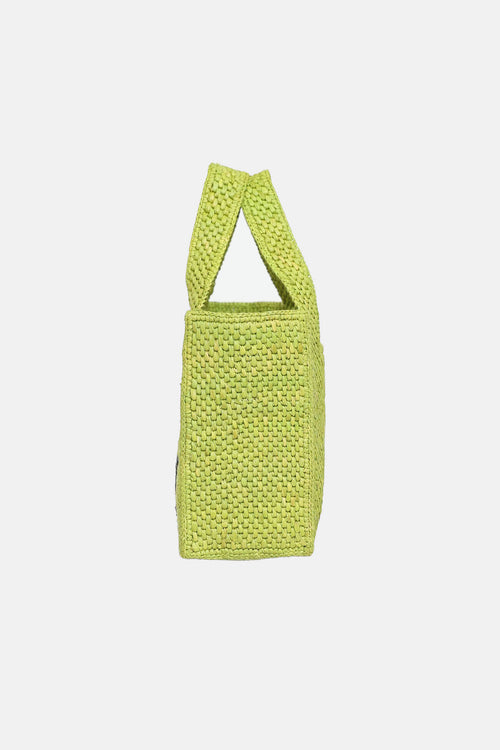 Raffia Logo Tote Bag