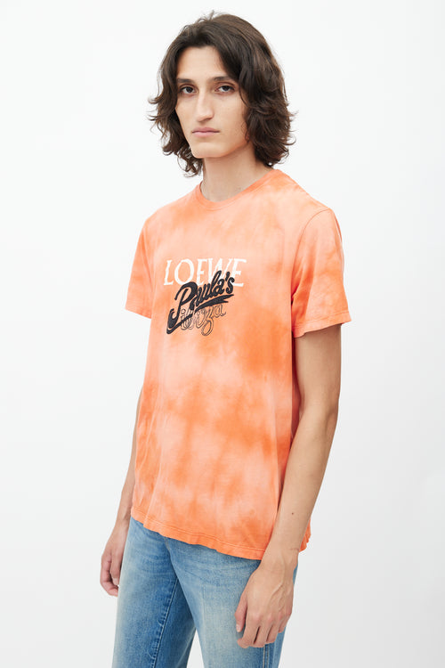 Loewe x Paula's Ibiza Orange Tie Dye T-Shirt