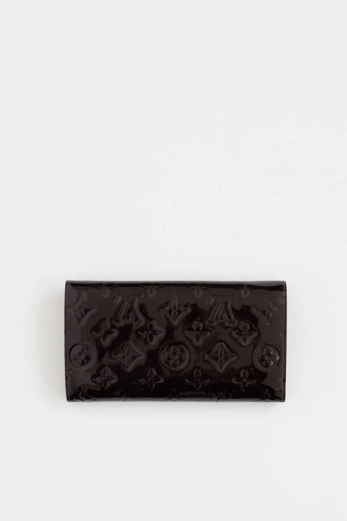 Louis Vuitton Monogram Vernis Patent Sarah Wallet