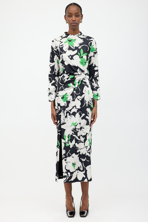 Lola Rose Satin Floral Maxi Dress