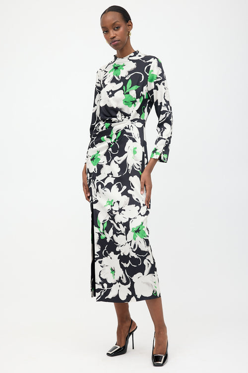 Lola Rose Satin Floral Maxi Dress